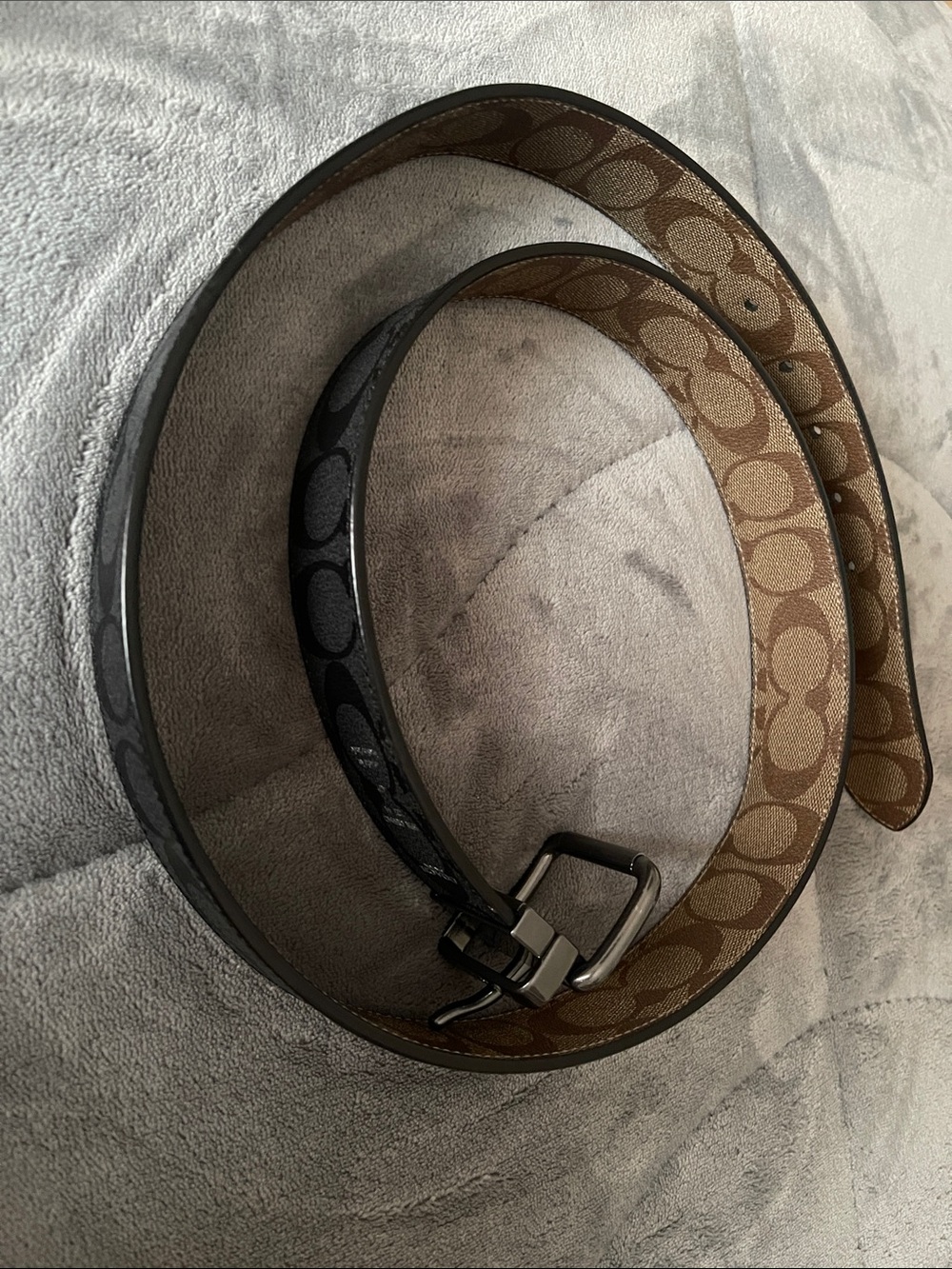 Coach Reversible Signature Belt in Brown and Black